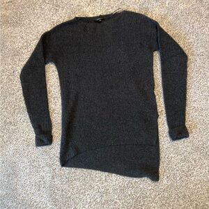 Black Asymmetrical Knit Sweater